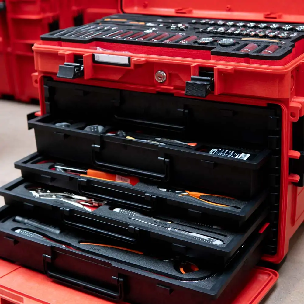 Open tool kit with custom Foam Inserts